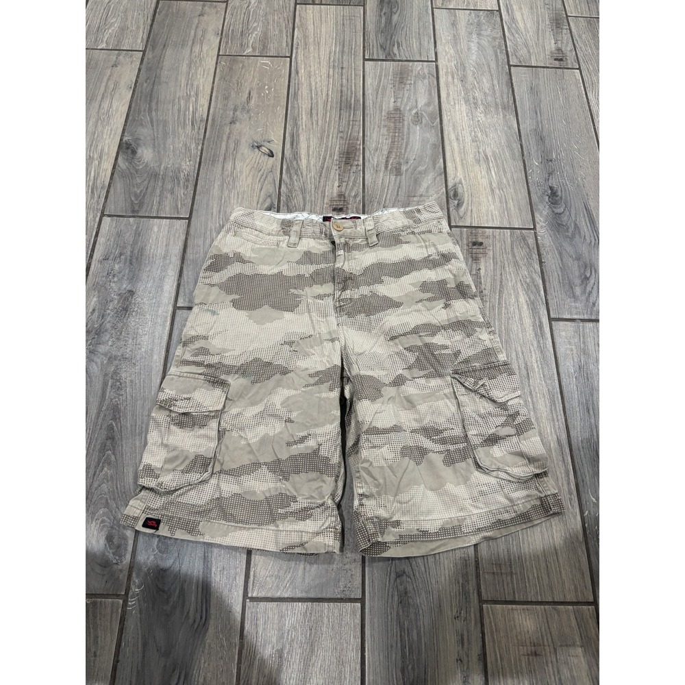 HAWK Men's Size 30 Cargo Shorts Camouflage Beige Tan Gray‎ Digital Camo Cotton